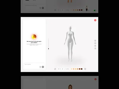 ⬆️ Smart Fashion Assistant: Virtual Styling Made Easy 3d fashion tech ai fashion assistant branding clothing match design fashion innovation outfit suggestions personal shopper smart shopping style personalization ui virtual fitting room virtual styling