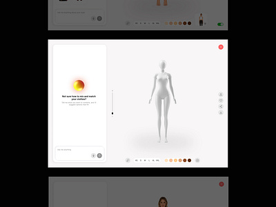 ⬆️ Smart Fashion Assistant: Virtual Styling Made Easy 3d fashion tech ai fashion assistant branding clothing match design fashion innovation outfit suggestions personal shopper smart shopping style personalization ui virtual fitting room virtual styling