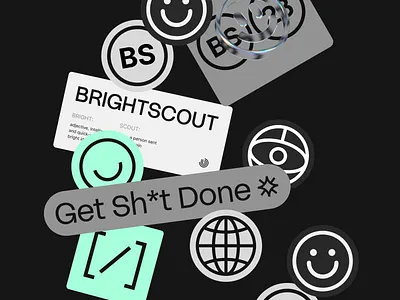 BRIGHTSCOUT agency brand branding brightscout design digital agency graphic design icons illustration stickers vector