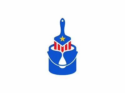 USA Fresh Logo Drop — “American Paint” Concept brandmark designinspiration dribbble logo logodesign minimalbranding modernlogo paintbrand paintinglogo patrioticlogo usaicon vectorart