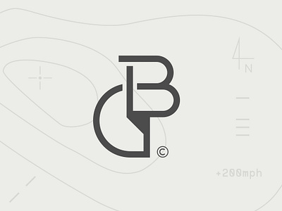 BG Golf Theme Monogram 3d branding dimension flag game golf initials logo monogram monoline outdoor shadow sports symbol terrain