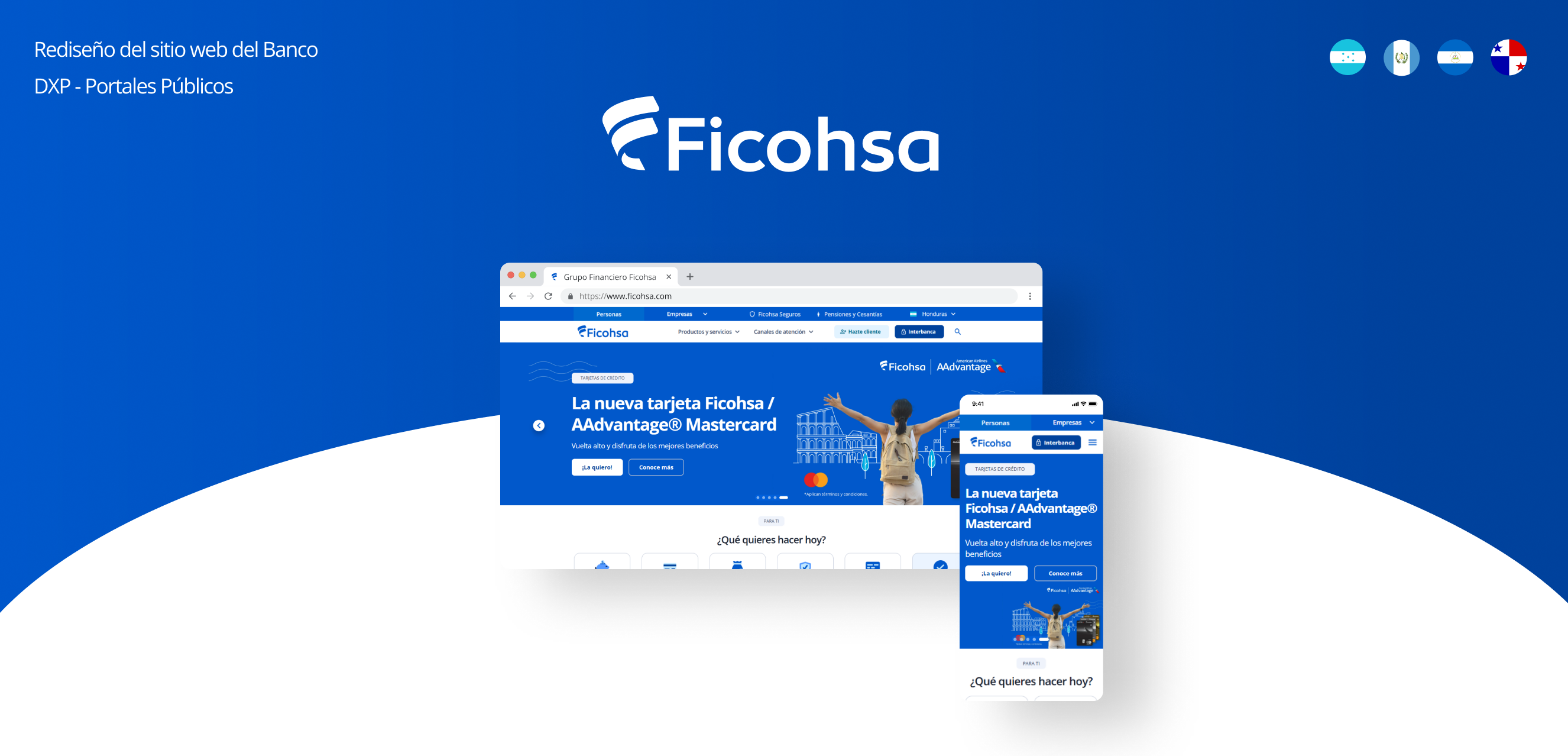 Banco Ficohsa - Sitio Web Regional figma research ui ux
