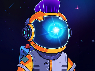 Cosmic Jam: Character design #3 2d art character cut design game art game character graphic design illustration nft nft art nft colletion space vactor