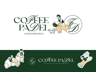 Illustration & Typo-treatment for Coffee Padel branding bussiness cafe cartoon coffee design graphic design illustration lettering logo new typography ui ux vector