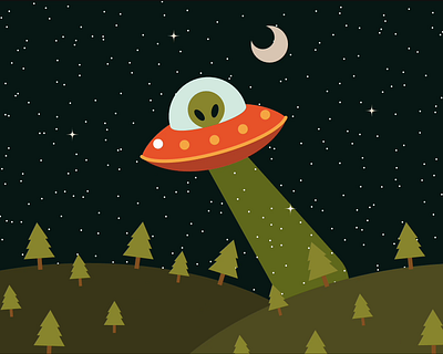 Cow Abduction Rive Animation abduction alien alien abduction animation cow extraterrestrial illustration lottie night rive rive animation ufo web animation website animation website illustration