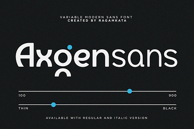 Axgen Sans – Variable Modern Sans Font branding branding kit clean fonts digital digital design display font font assets fonts graphic design logo modern fonts ragamkatastudio sans sans serif typography ui variable