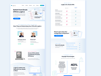Logik.io Oracle ABM Landing Page b2b landing page saas ui ux web design website design