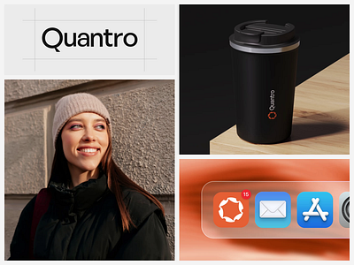 Quantro - Logo & Branding animation brand design brand guideline brand identity branding clean clear design graphic design logo logo design minimalist logo modern modern logo motion graphics technology ui uidesign ux uxdesign