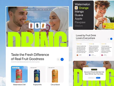 indrink - Drink eCommerce Store agency beverages branding design digital drink ecommerce ed elementor landing marketing media online page social store ui webflow website wordpress