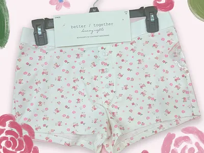 Floral Rose Boxers Surface Pattern Design by Courtney Graben art boxer shorts design digital art ditsy floral fashion fashion design floral illustration pattern rose print roses surface design surface pattern design textile print textile print design