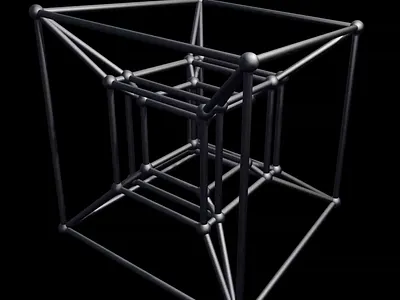 Penteract — 5D Rotating Cube of Cubes 5d cube abstract 5d art abstract space form blender design folding geometry geometric animation geometric motion higher dimensional space hypercube infinite loop animation multidimensional rotation penteract ui