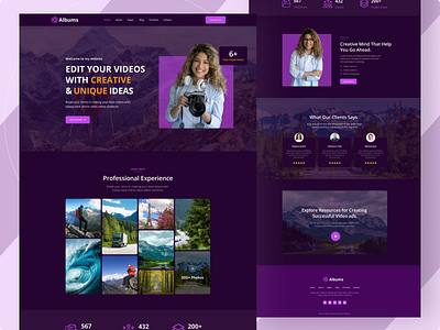 Online Video Editor Landing Page clean editing editor home page ios app landing page marketing minimal modern online tool online video editor portfolio website product design product page design top website ui design ui ux design video editor web design website