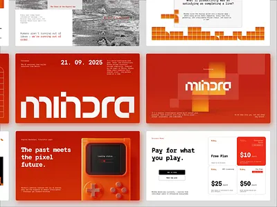 Mindra - AI Assistant Pitch Deck ai ai assistant animation artificial intelligence assistant brand brand identity branding design graphic design logo motion motion graphics orange pitch deck pitchdeck pixel presentation smart vektora