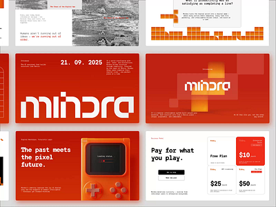 Mindra - AI Assistant Pitch Deck ai ai assistant animation artificial intelligence assistant brand brand identity branding design graphic design logo motion motion graphics orange pitch deck pitchdeck pixel presentation smart vektora