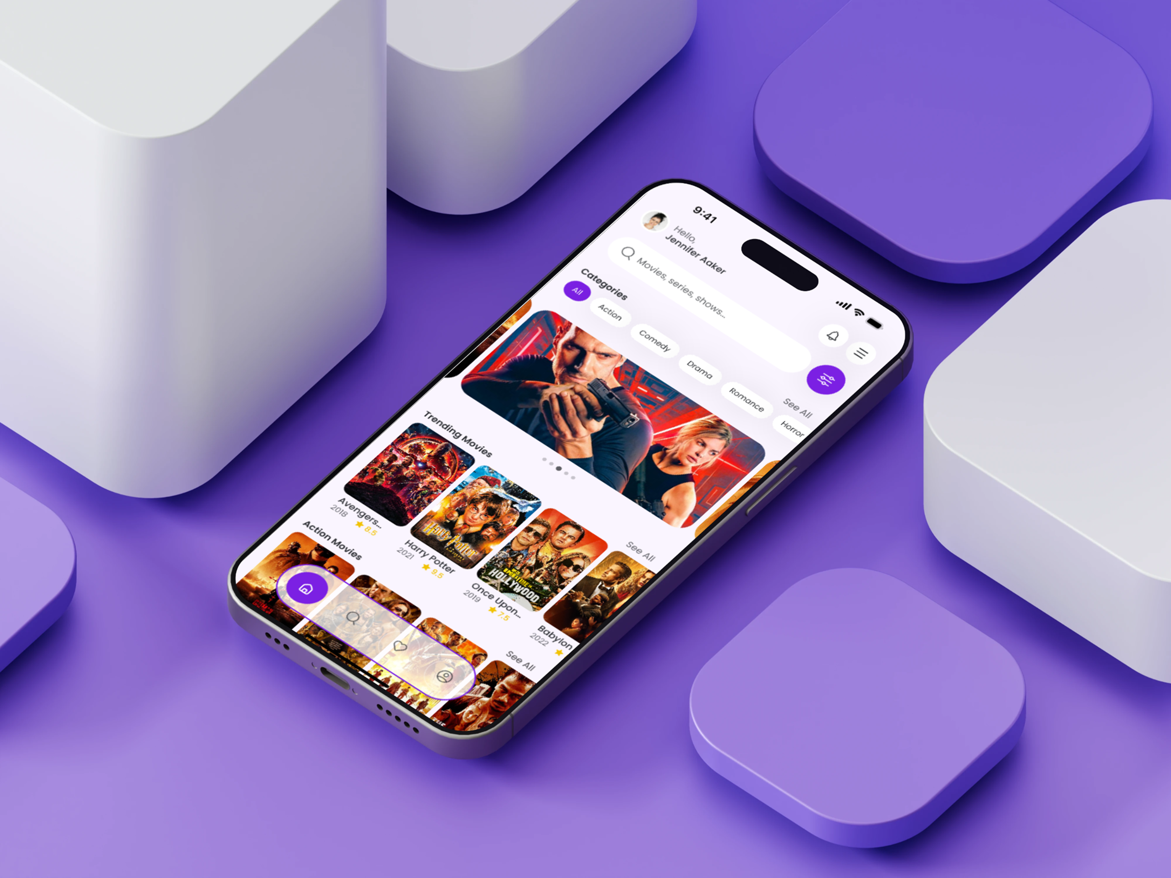 Example of Ott Streaming Mobile App Design/Redesign