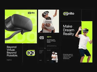 Cognito - Social Media Poster augmented reality brand brand identity branding futuristic graphic design lime green pop color poster social media social media post virtual reality visual identity vr