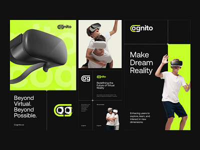 Cognito - Social Media Poster augmented reality brand brand identity branding futuristic graphic design lime green pop color poster social media social media post virtual reality visual identity vr