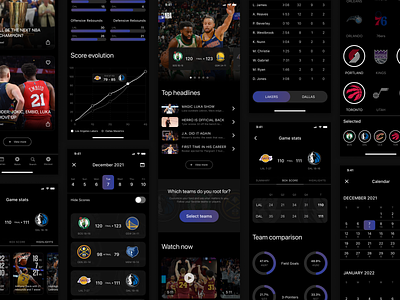 NBA app / Screens app concept design mobile nba score screen sport ui