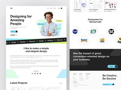 MGR - Personal Portfolio Landing Page agency agency website b2b business company company profile creative creative agency cv digital agency digital marketing landing page portfolio professional ui ui design ux web web design website