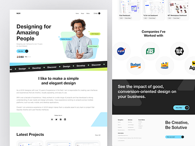 MGR - Personal Portfolio Landing Page agency agency website b2b business company company profile creative creative agency cv digital agency digital marketing landing page portfolio professional ui ui design ux web web design website