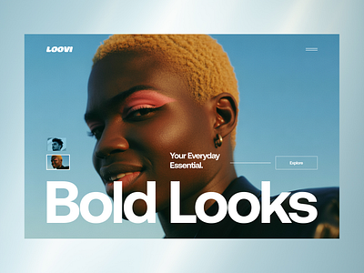 HERO UI app carrousel clean design ecommerce flat full width header headline hero layout loovi store tagline ui ux web