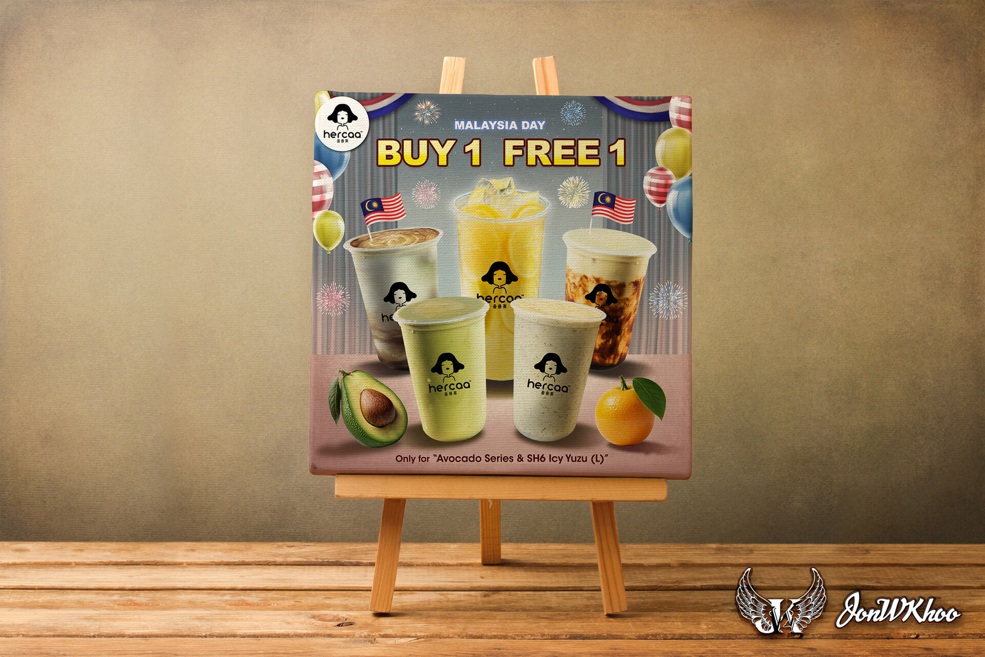 Malaysia Day 2024 | Advertisement Design advertisement design drink hercaa malaysia instagram jonwkhoo malaysia day noai poster design promotional design social media post tv display