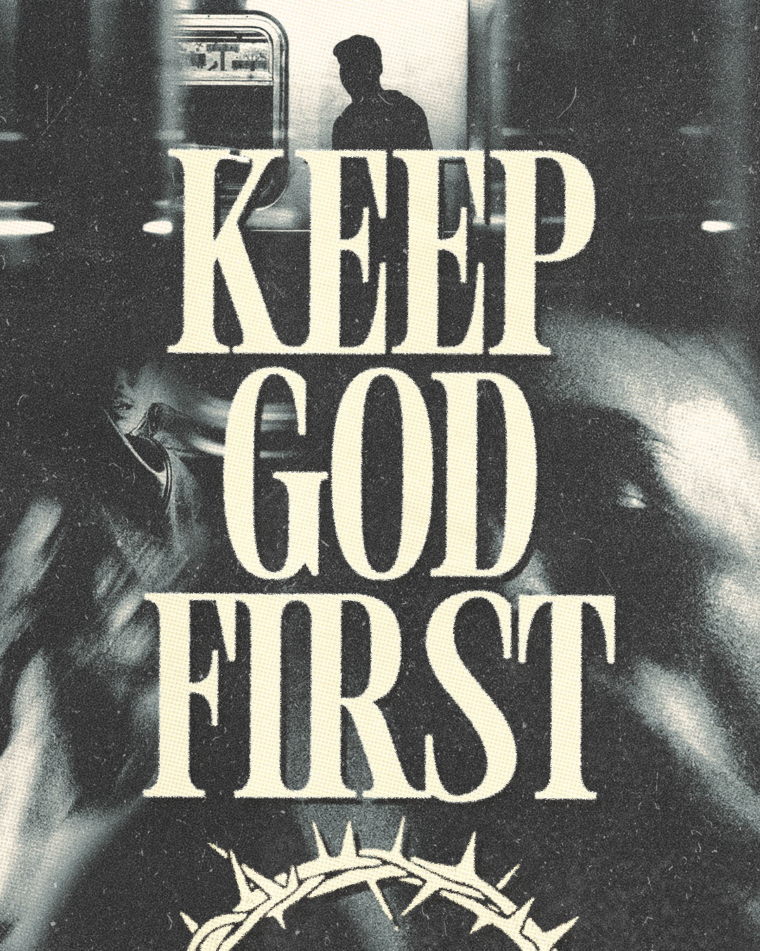 Keep God First | Christian Poster christian church editorial design god graphic design lettering poster sermon social media type design
