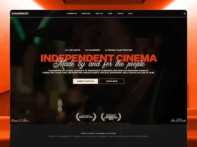 Website ✦ Conversion ✦ Film Dispatch cinema filmmaker indie redesign web design website