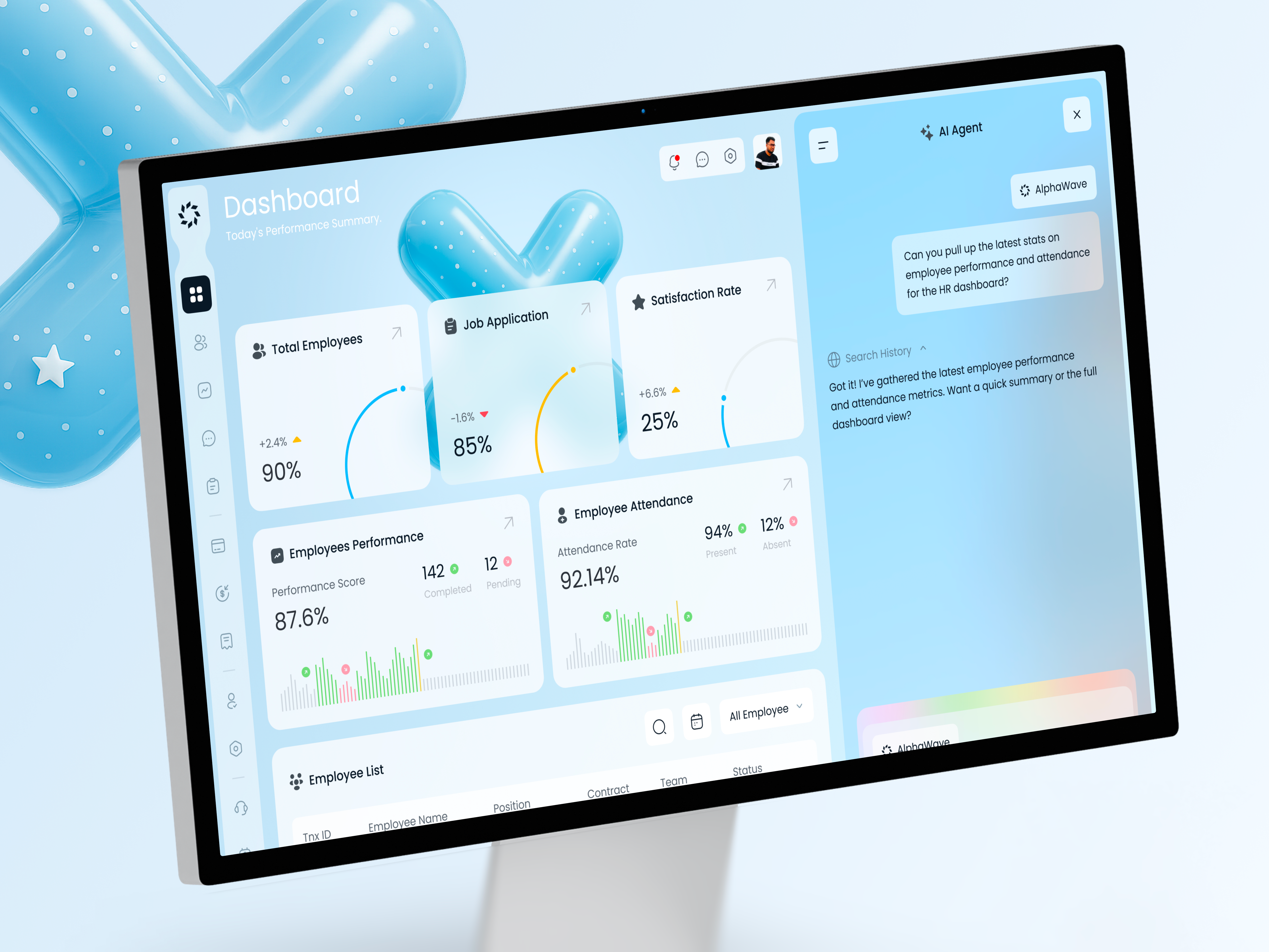 Example of Agentic HR Management Dashboard
