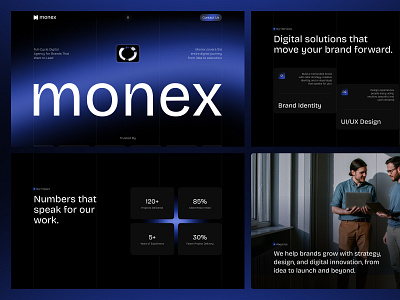 Monex - Digital agency website agency agency website company website digital agency website digital website landing page landingpage monex studio design ui design uiux design