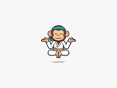 Monkey Logo branding branding design character design character logo design design graphic design illustration logo logo design monkey monkey character design monkey logo vector yoga logo yoga monkey
