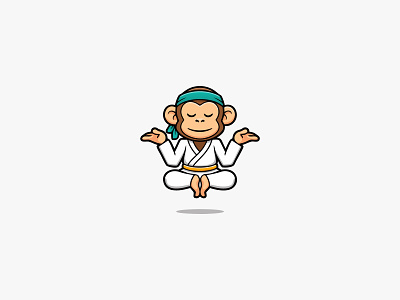 Monkey Logo branding branding design character design character logo design design graphic design illustration logo logo design monkey monkey character design monkey logo vector yoga logo yoga monkey
