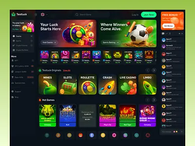 Casino Website Design betting betting website casino casino banner casino design casino gambling website casino website crypto casino gambling gambling design gambling website game banner gaming original game sports sportsbook uiux web design website