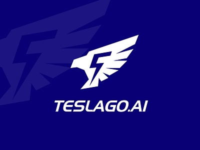 Teslago.ai — Eagle Spark Logo Concept ai automotive logo concept electric car startup logo futuristic car company logo high voltage spark icon design innovation driven brand identity powerful eagle and spark symbol sharp geometric eagle logo