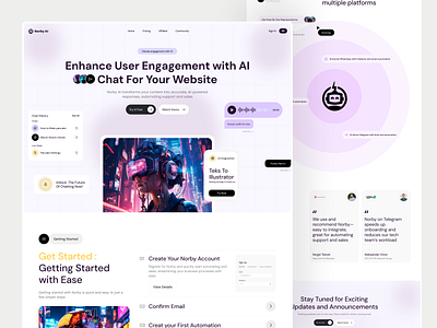 AI Chatbot SaaS Landing Page ai chatbot ai chatbot saas landing page ai chatbot website ai landing page ai website landing page saas saas landing page ui web design website