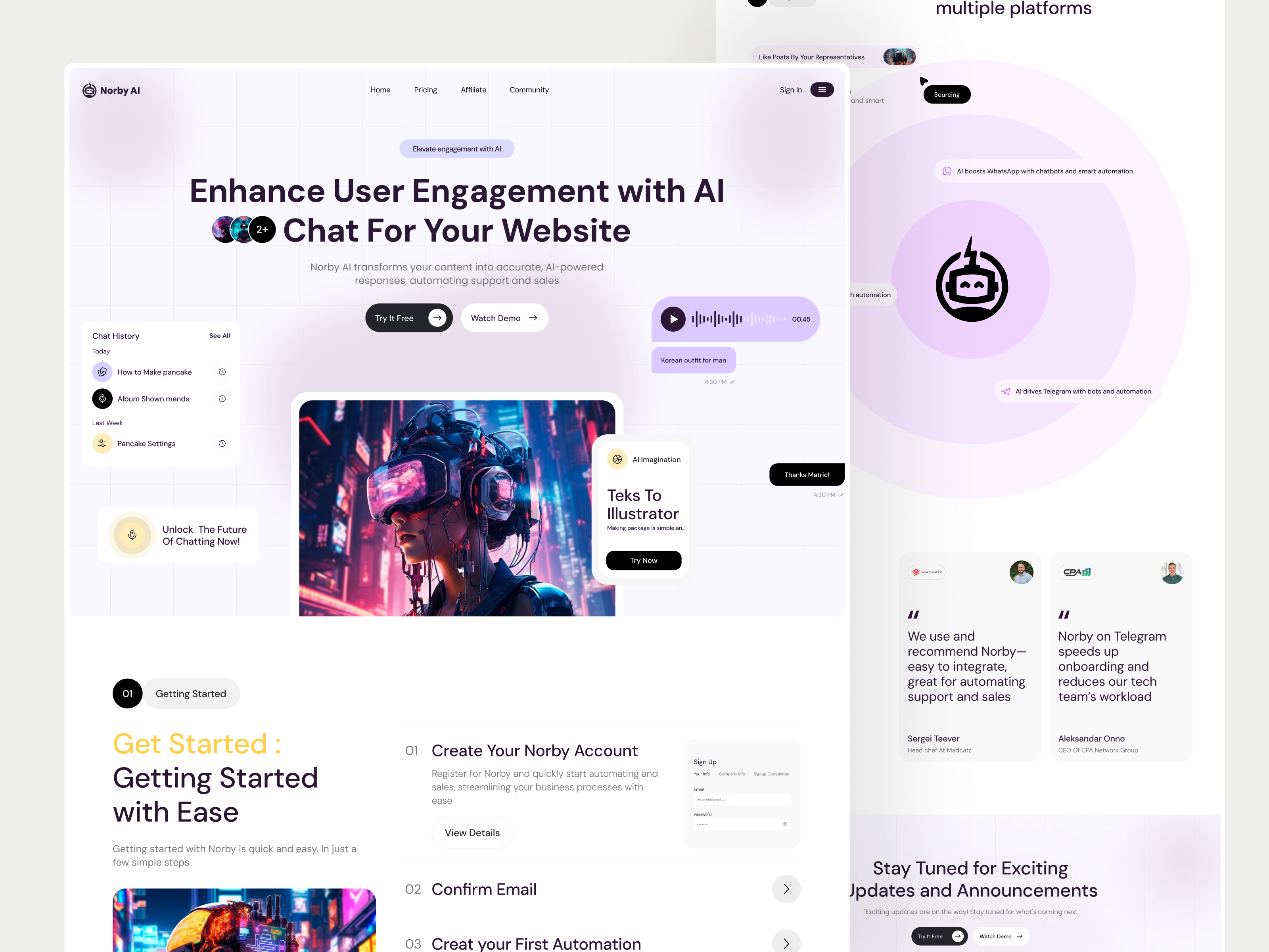 Example of Landing Page UI Design & Development