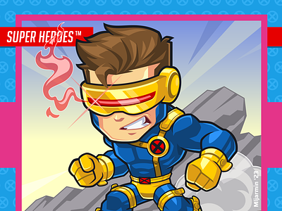 X-Men Cyclops Fan Art character design comics cyclops fan art fanart hero mascot marvel mascot mascot design superhero superhero mascot uncanny x men