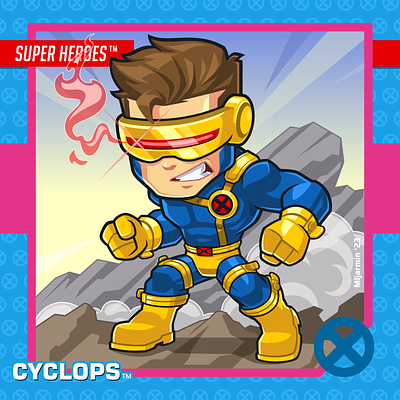 X-Men Cyclops Fan Art character design comics cyclops fan art fanart hero mascot marvel mascot mascot design superhero superhero mascot uncanny x men