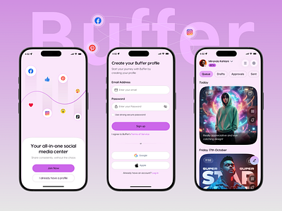 Social Media Control Hub App UI chat community app facebook feed instagram ios app design message mobile app mobile app ui photo sharing post premium design product design social social app social networking story ui ui design user interface ux design