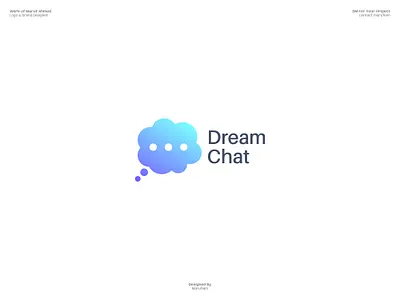 Dream Chat Logo design. adobe illustrator brand identity brand logo branding guidelines branding mockup custom logo dribbble gradient logo design logo design branding logo designer logo presentation logomark logos logotype marufiam modern logo social visual identity