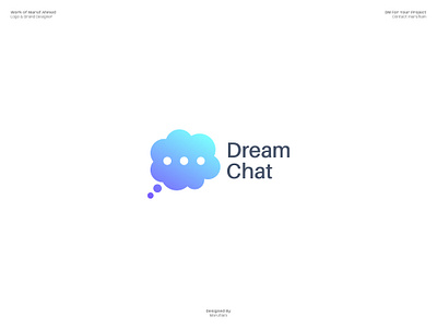 Dream Chat Logo design. adobe illustrator brand identity brand logo branding guidelines branding mockup custom logo dribbble gradient logo design logo design branding logo designer logo presentation logomark logos logotype marufiam modern logo social visual identity