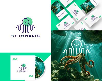 Octo music minimalist and simple logo adobe illustrator brand identity brand style guide branding branding designer branding service fiverr.com graphic design logo logo design logo design service logo designer logomark minimalist branding minimalist logo modern logo trending design trending logo style visual identity