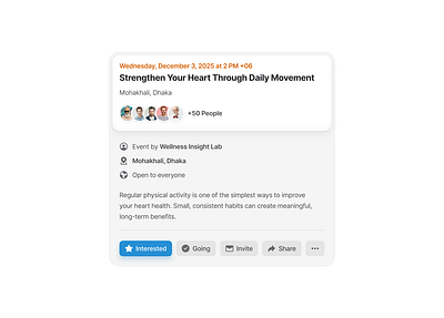 Event UI Component booking button card ui clean event ui mvp design saas ui component ui ui component ux web app ui white interface