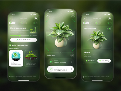 AI Plant Care Mobile App ai plant app ai plant care app concept app design daily ui gardening app indoor plant mobile app mobile interface modern ui plant app plant care plant diagnosis plant store plant tracker planting ui ui design
