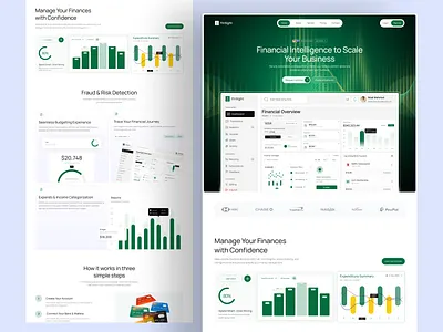 Finance Landing Page / Website Design b2b b2b website banking finance finance landing page finance saas landing page finance website fintech fintech saas landing page fintech website graphic design money platfrom saas landing page startup transaction uiux wallet webflow website
