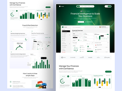 Finance Landing Page / Website Design b2b b2b website banking finance finance landing page finance saas landing page finance website fintech fintech saas landing page fintech website graphic design money platfrom saas landing page startup transaction uiux wallet webflow website