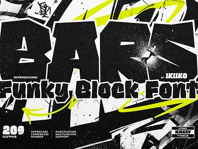 Bars - Funky Block Font blocky bold branding font fonts funky graffiti hiphop hipster logo poster street streetwear styish trend typeface typo typography urban youth