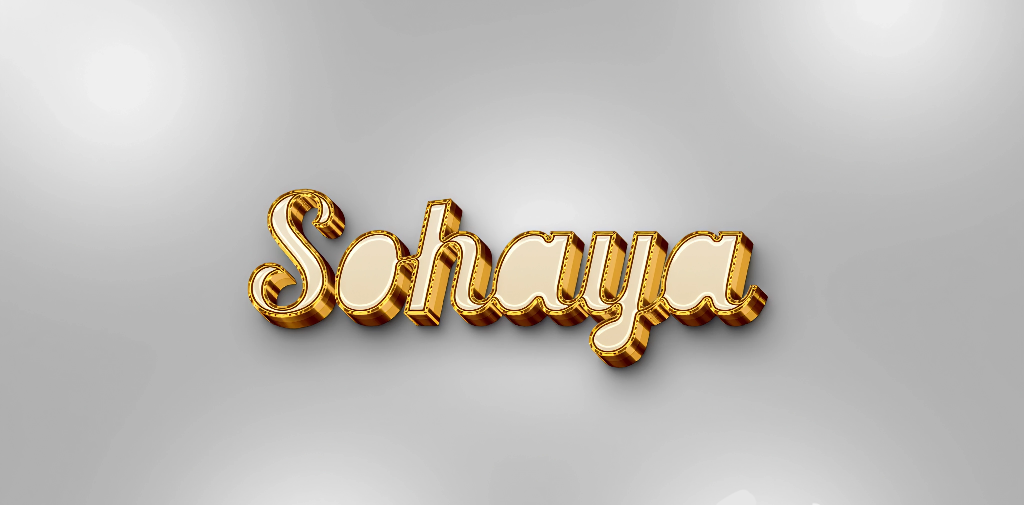 Example of Sohaya In 3D Gold Effect