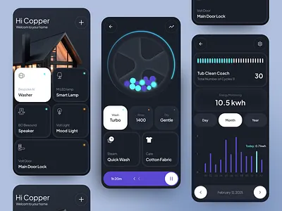 Smart Home App Design app app design app ui design home home app home monitoring homeautomation hometech mobile app mobile app design mobile smart home smart app design smart devices smart home app ui user experience ux webdesign