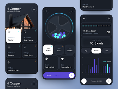 Smart Home App Design app app design app ui design home home app home monitoring homeautomation hometech mobile app mobile app design mobile smart home smart app design smart devices smart home app ui user experience ux webdesign